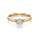 Pierścionek zaręczynowy złoty z diamentem AJPZ_131